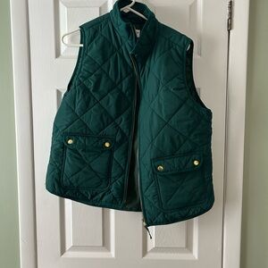 J. Crew Factory Green Quilted Vest